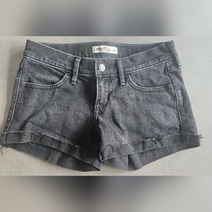 Hollister Women's Dark Gray/black Jean Shorts Sz 26